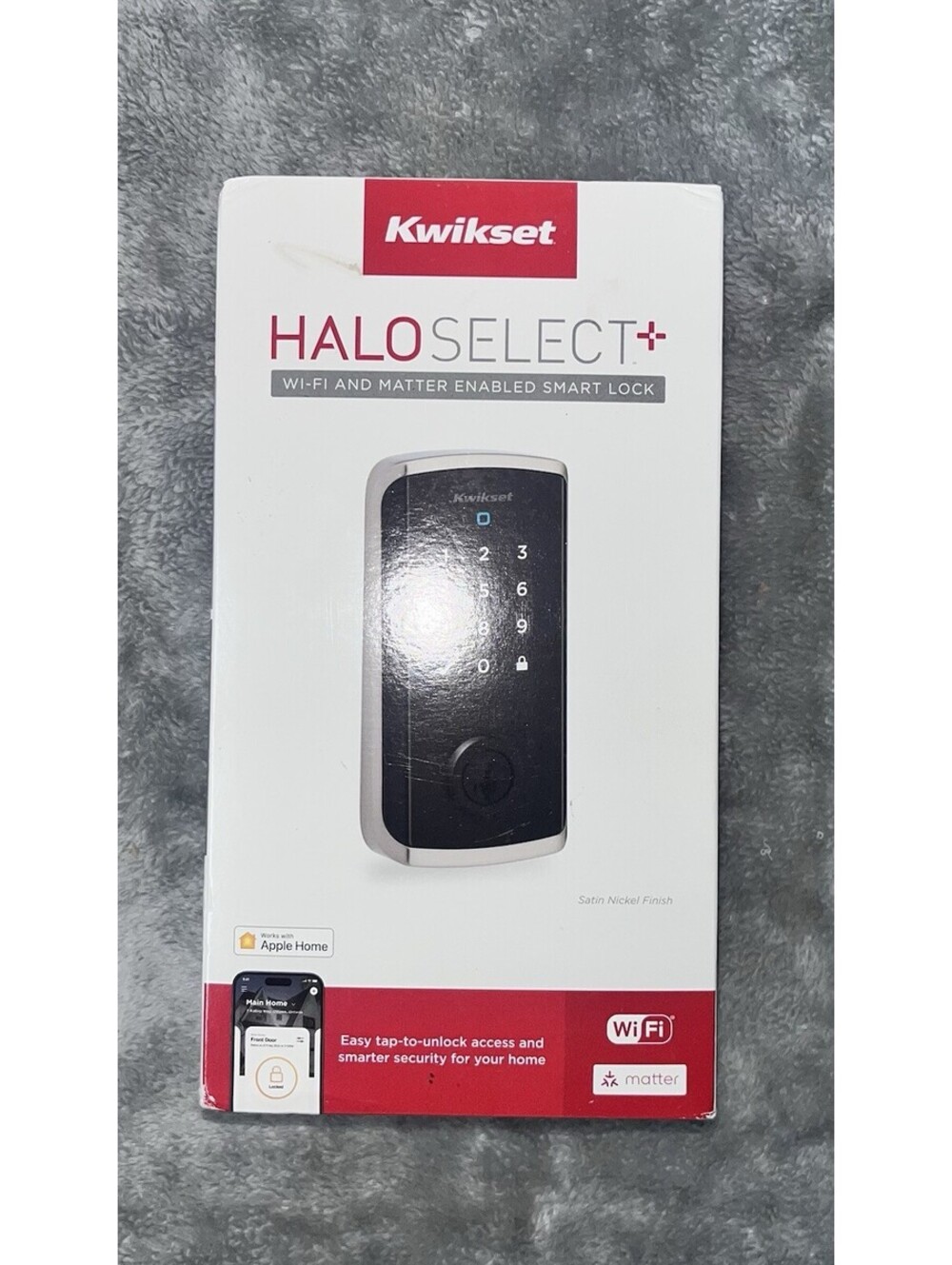 Kwikset Halo Select Plus Wi-Fi & Matter Enabled Smart Lock Satin Nickel